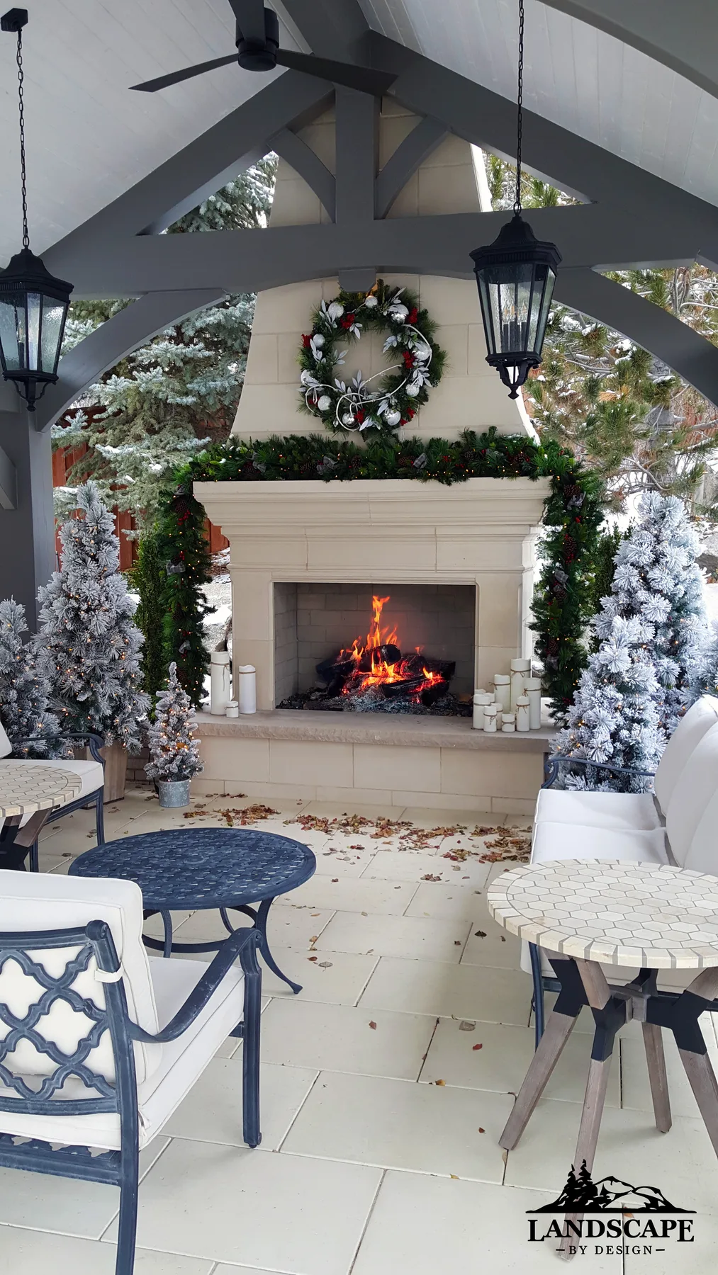 Craft/Fire/Winter Fireplace In Pavilion