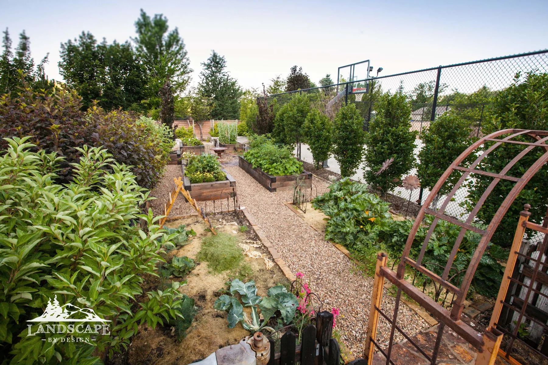 Craft/Planting/Gravel Path Through Planting Boxes