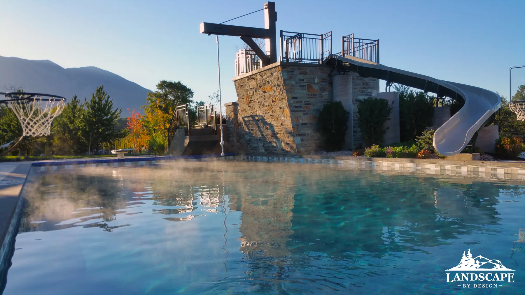 Craft/Water/Pools/Pool Platform And Basketball Hoops