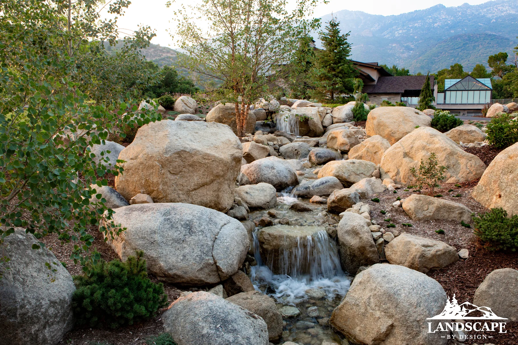 Natural Stream With Boulders