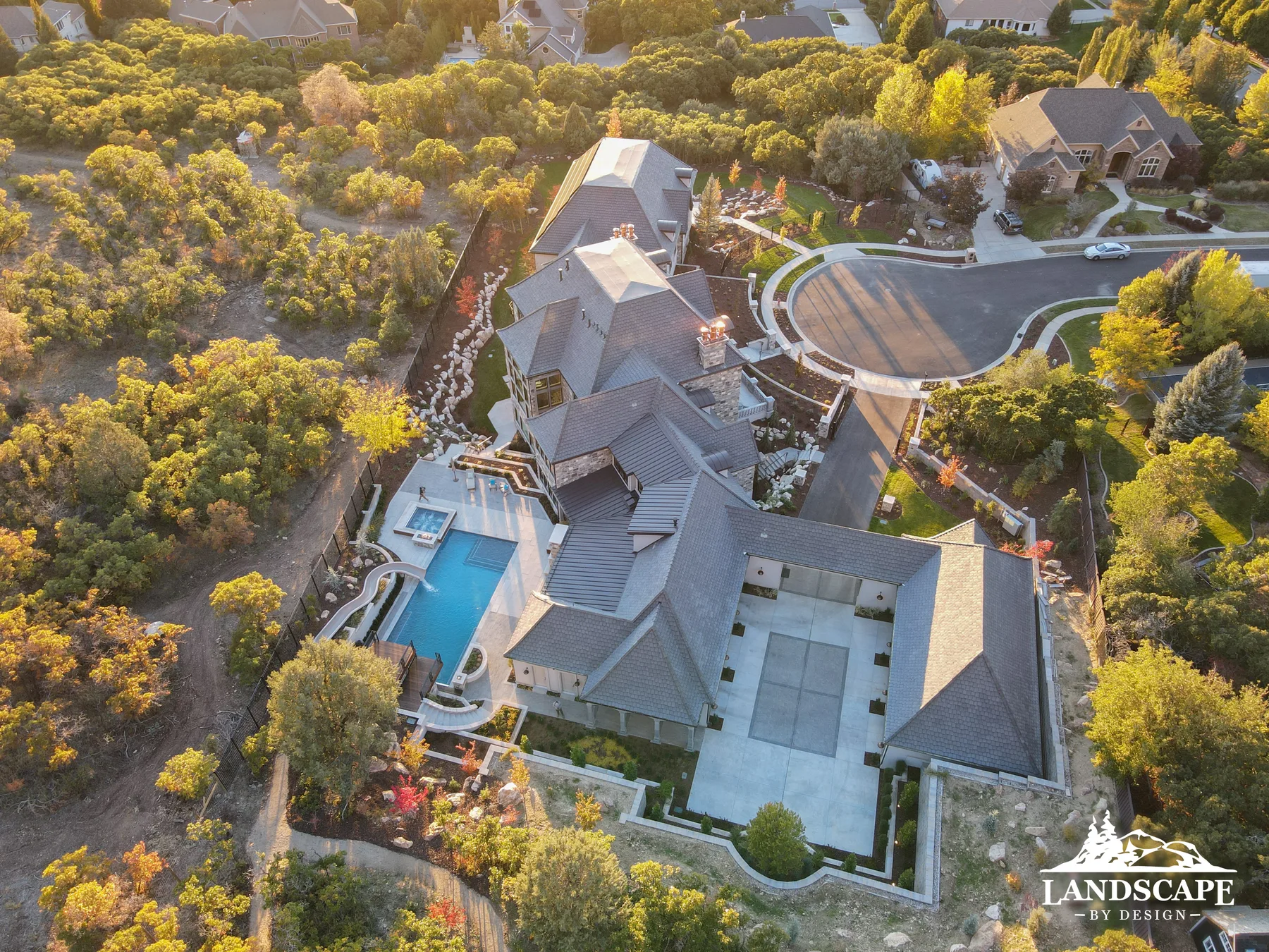 Drone View Of Landscaping