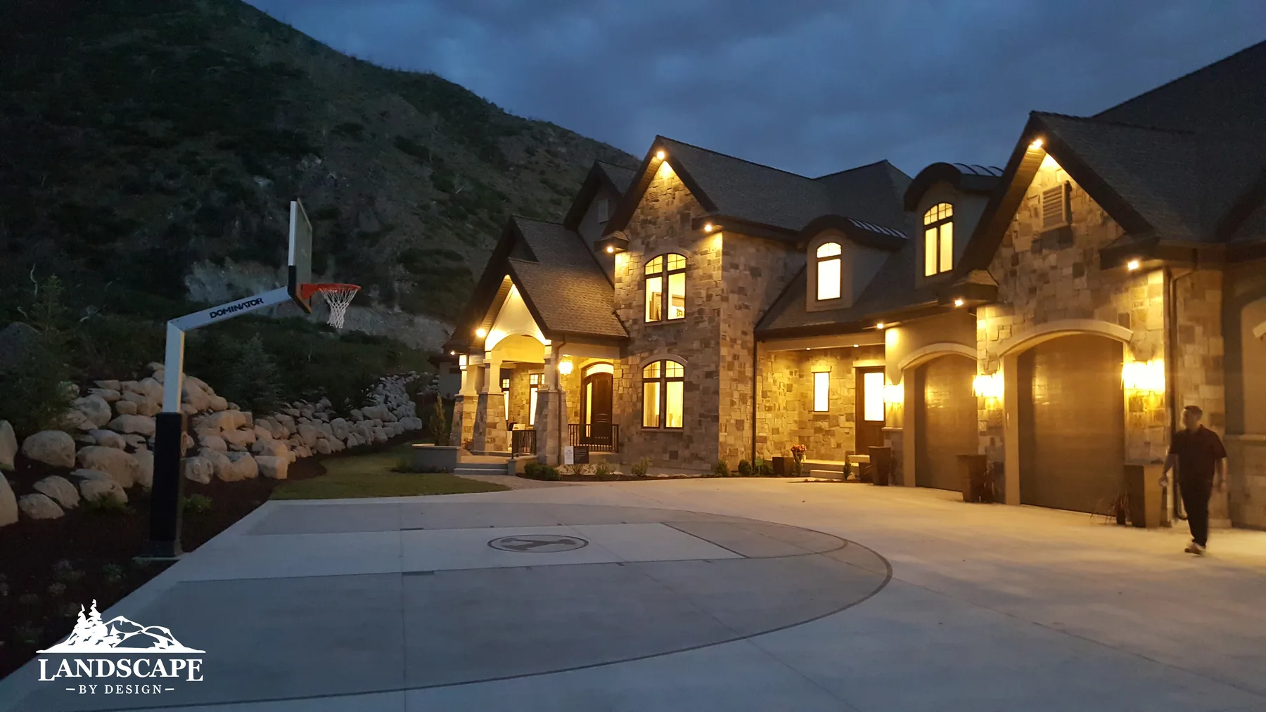 Paved Basketball Court Lighting