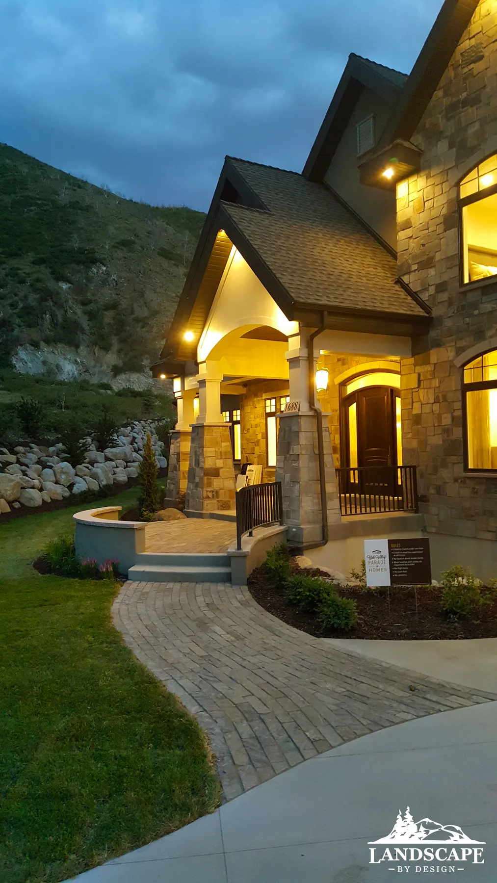 Side Entry Path With Lights