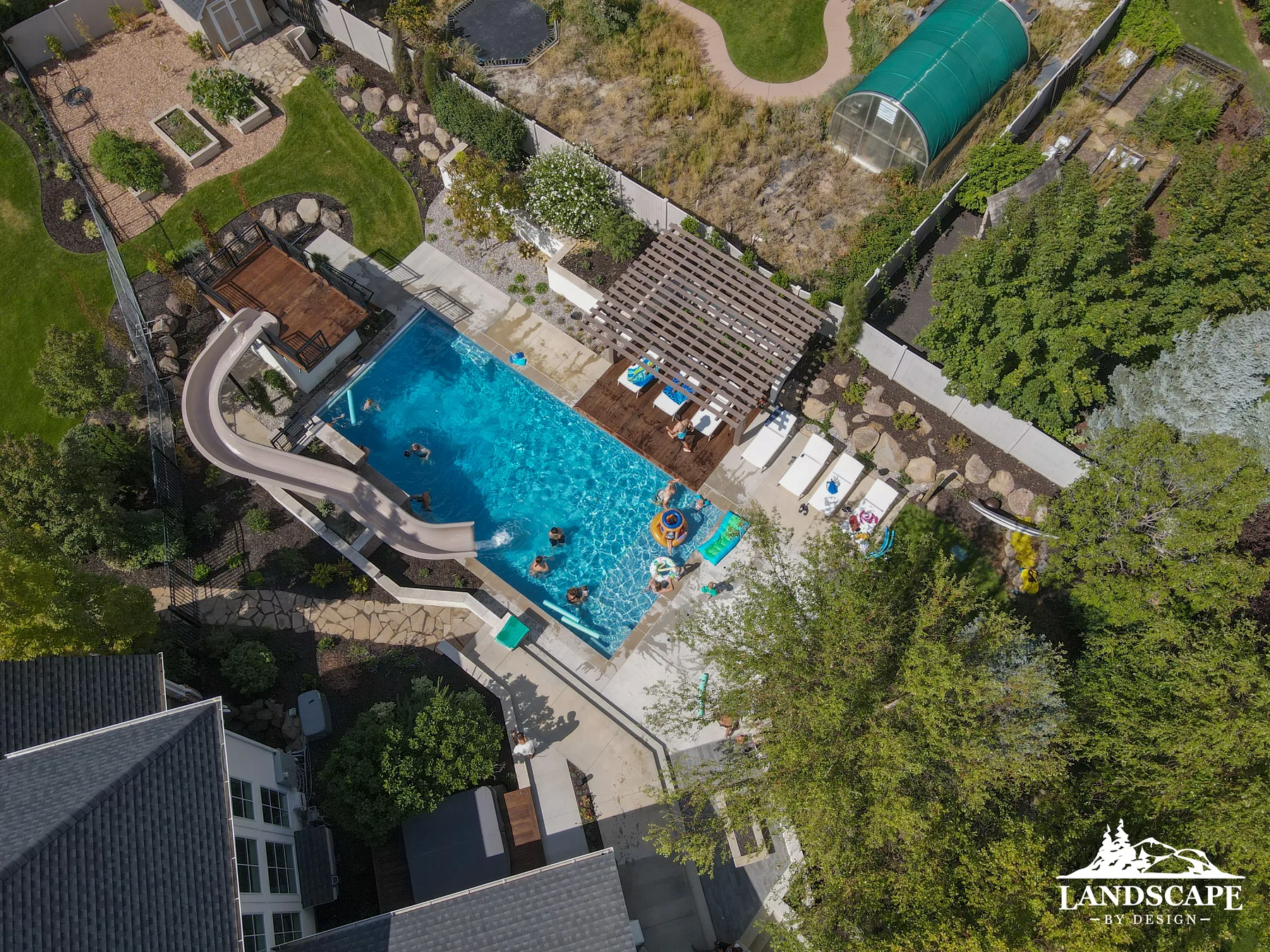 Pool Slide Pergola