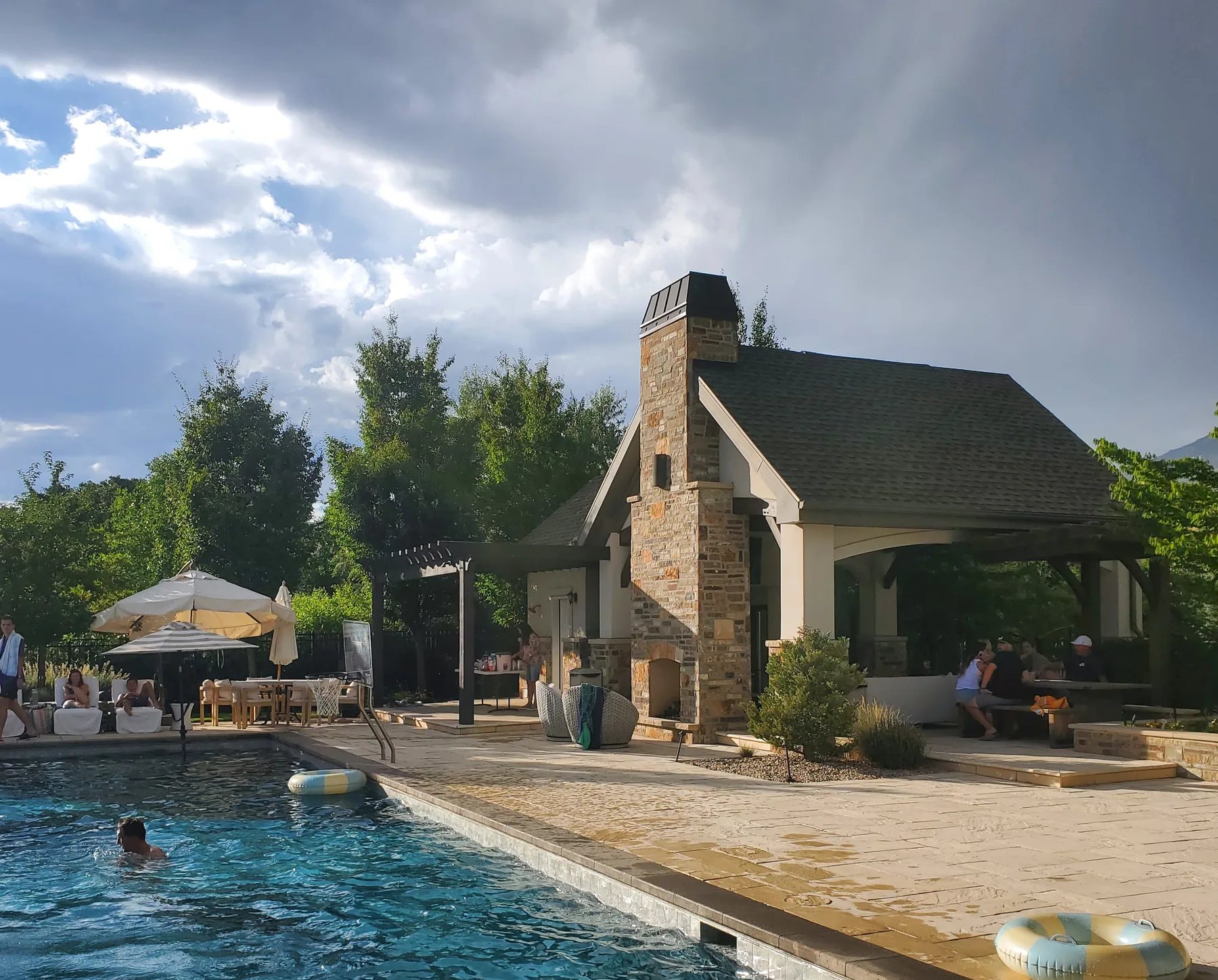 Pavilion Structure And Pool